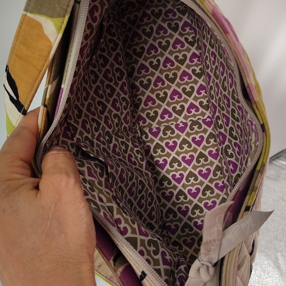 Vera Bradley Portobello Road Print Shoulder Bag Front Pockets Zip Top Retired - Picture 9 of 9